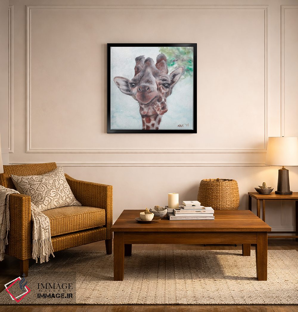 تابلو دکوراتیو زرافه اثر هنر و طراحی KAK - D6B