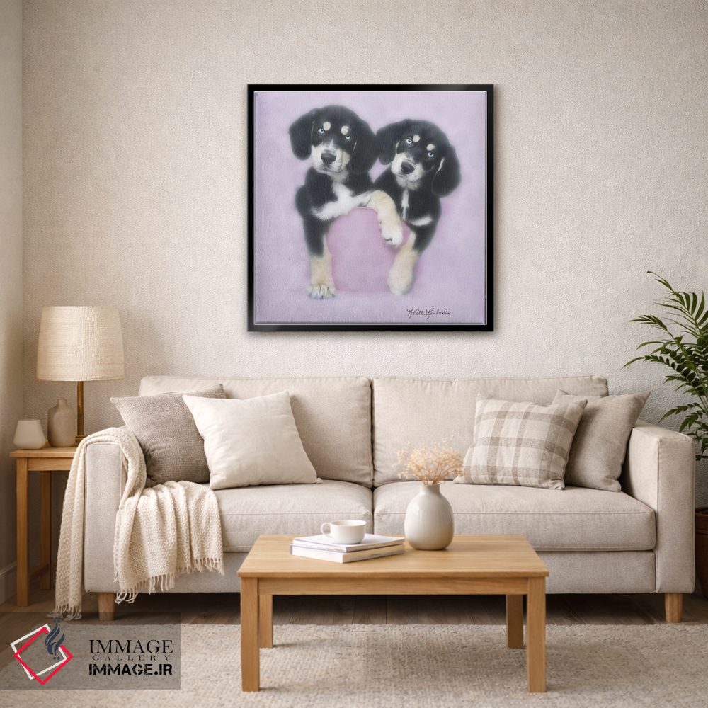 تابلو دکوراتیو زیبا با لباس صورتی اثر کیت کیمبرلین - D4B