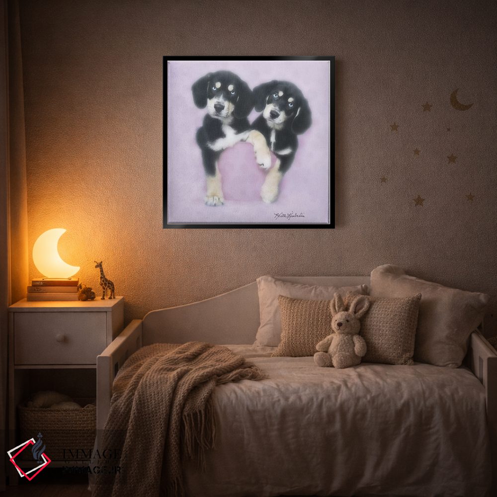 تابلو دکوراتیو زیبا با لباس صورتی اثر کیت کیمبرلین - D3B