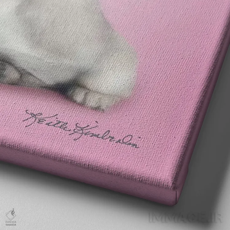 تابلو دکوراتیو راز اثر کیت کیمبرلین - نمای نزدیک بافت بوم