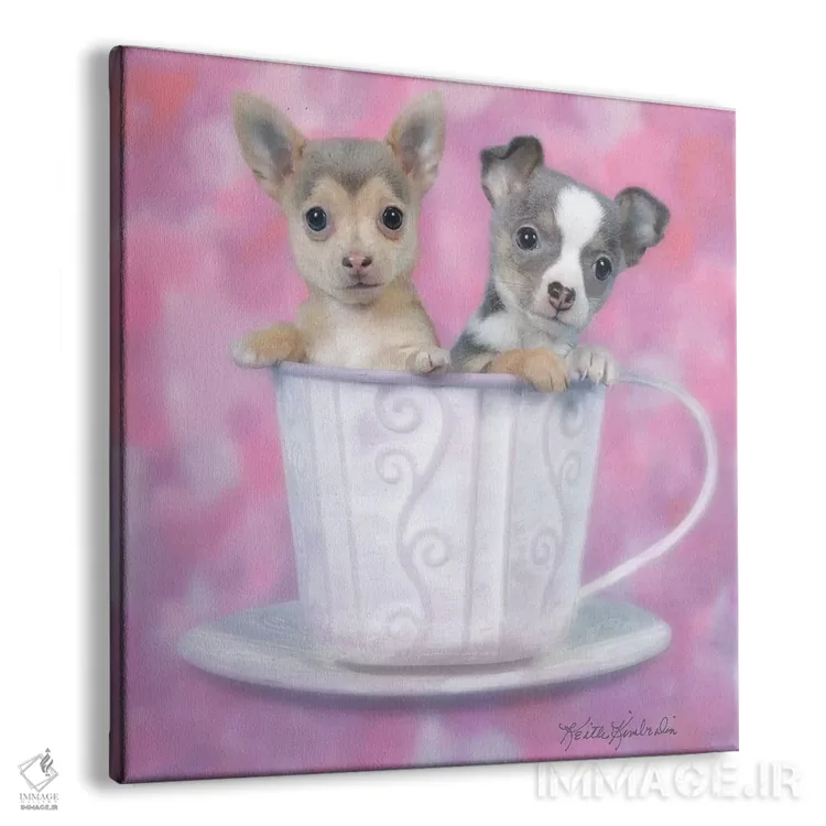 تابلو دکوراتیو چای برای دو نفر اثر کیت کیمبرلین - نمای پرسپکتیو محصول
