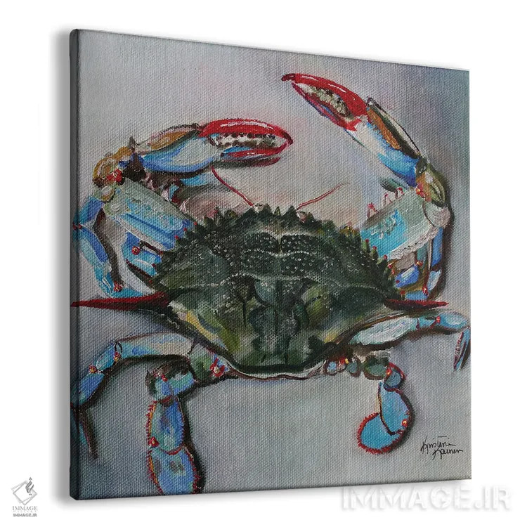 تابلو دکوراتیو خرچنگ خلیجی اثر کریستین کاینر - نمای پرسپکتیو محصول