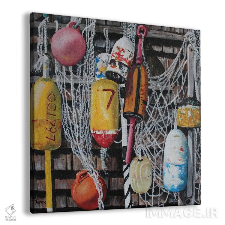 تابلو دکوراتیو بویه های تابستانی اثر کریستین کاینر - نمای پرسپکتیو محصول