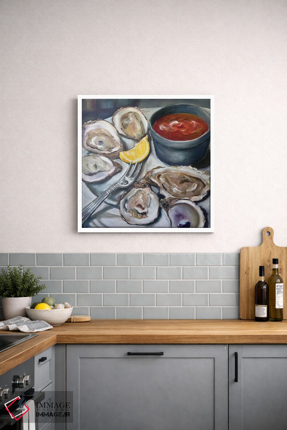 تابلو دکوراتیو پیش غذای صدف اثر کریستین کاینر - D3W