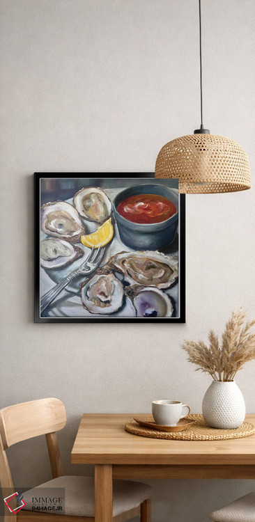 تابلو دکوراتیو پیش غذای صدف اثر کریستین کاینر - D5B