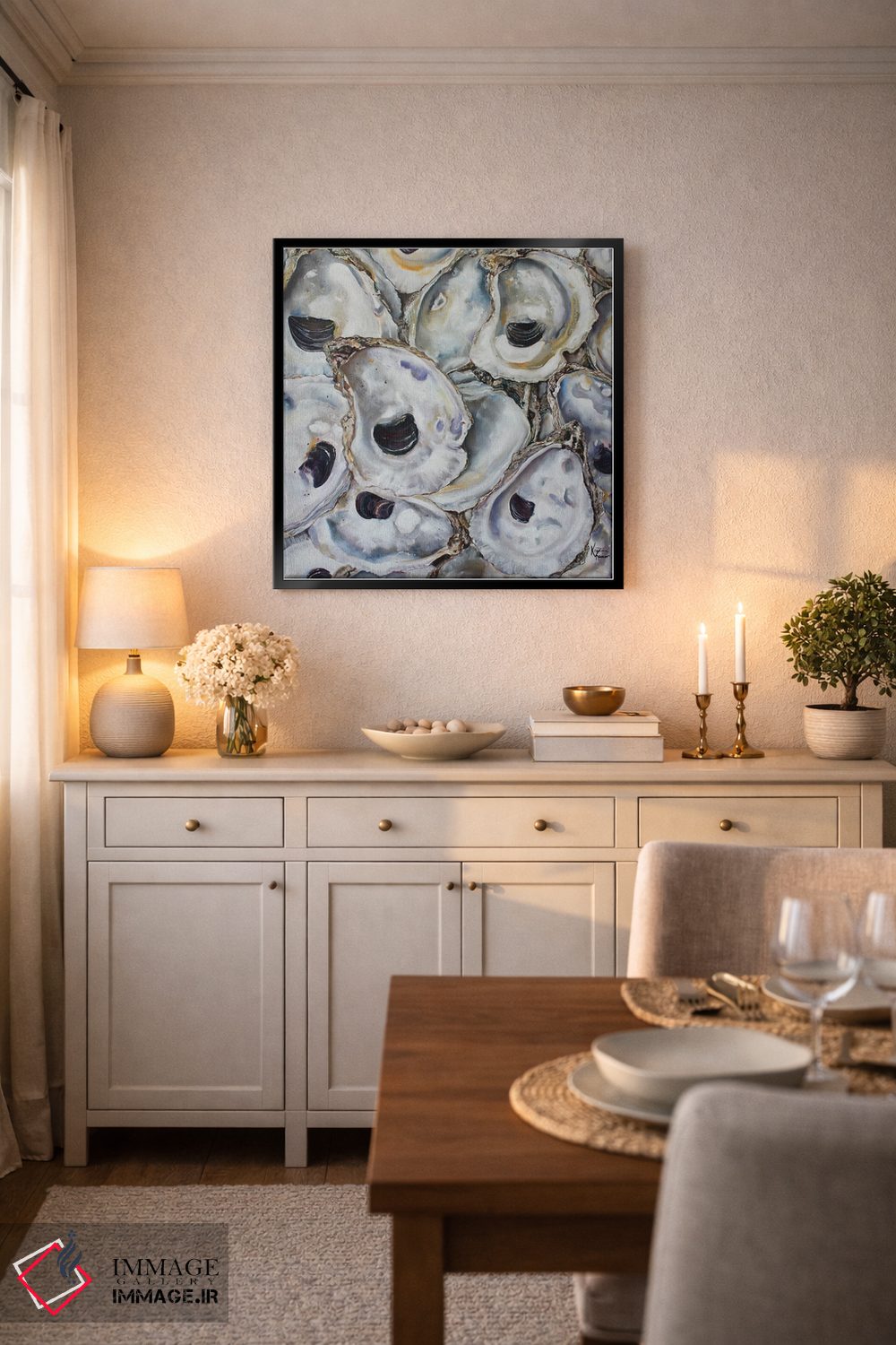 تابلو دکوراتیو صدف های خالی اثر کریستین کاینر - D6B