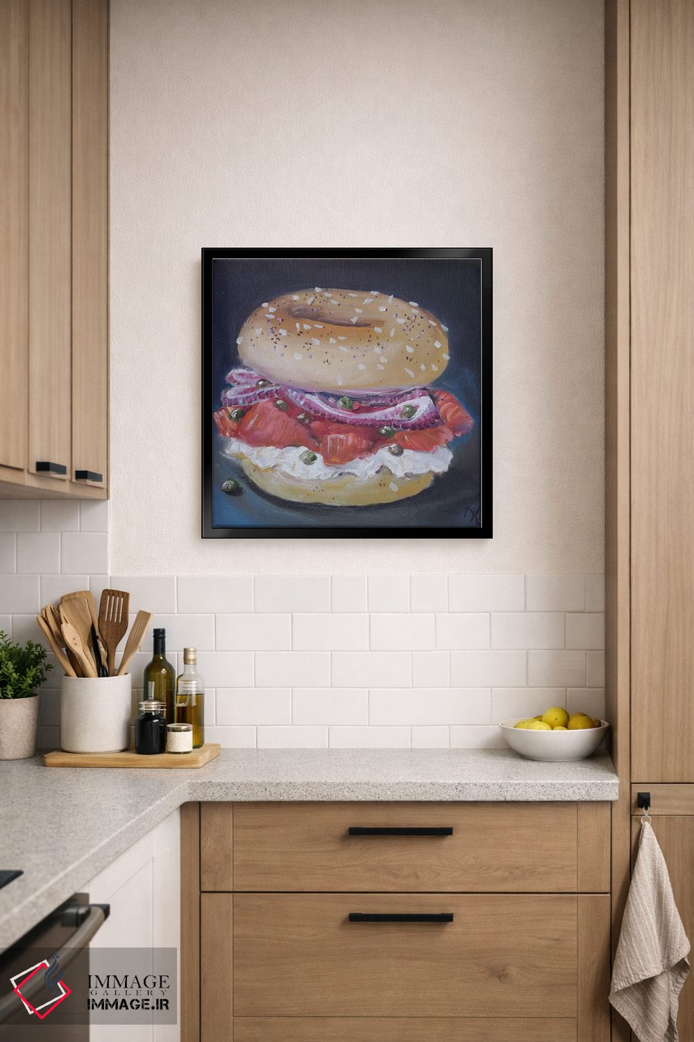 تابلو دکوراتیو بگل و ماهی دودی اثر کریستین کاینر - D6B