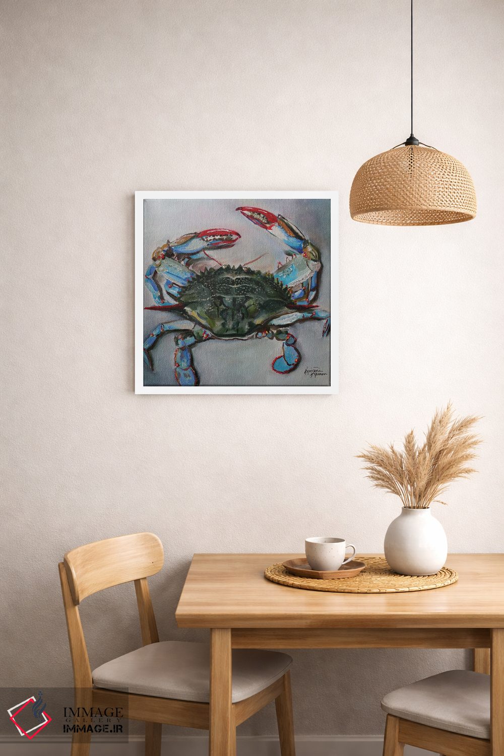 تابلو دکوراتیو خرچنگ خلیجی اثر کریستین کاینر - D1W