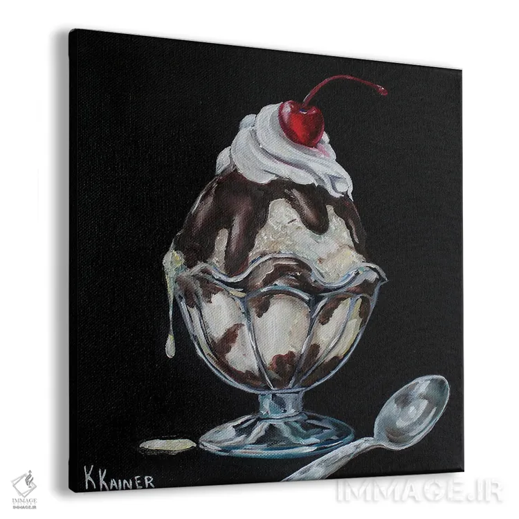 تابلو دکوراتیو ساندی شکلات داغ اثر کریستین کاینر - نمای پرسپکتیو محصول