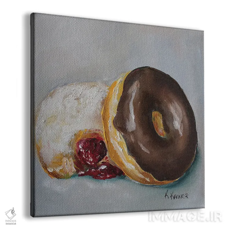 تابلو دکوراتیو دونات ها اثر کریستین کاینر - نمای پرسپکتیو محصول