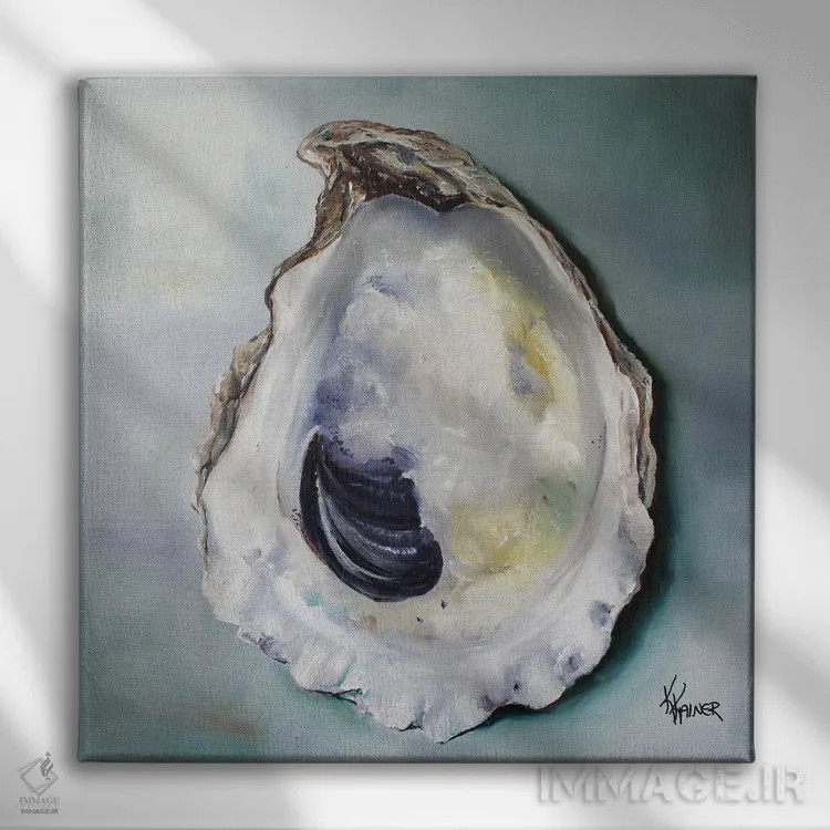 تابلو دکوراتیو صدف ویرجینیا اثر کریستین کاینر - نمای روبهرو روی دیوار