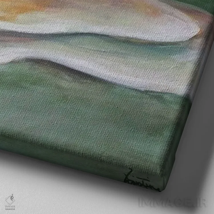 تابلو دکوراتیو سرانجام آزاد اثر کریستین کاینر - نمای نزدیک بافت بوم