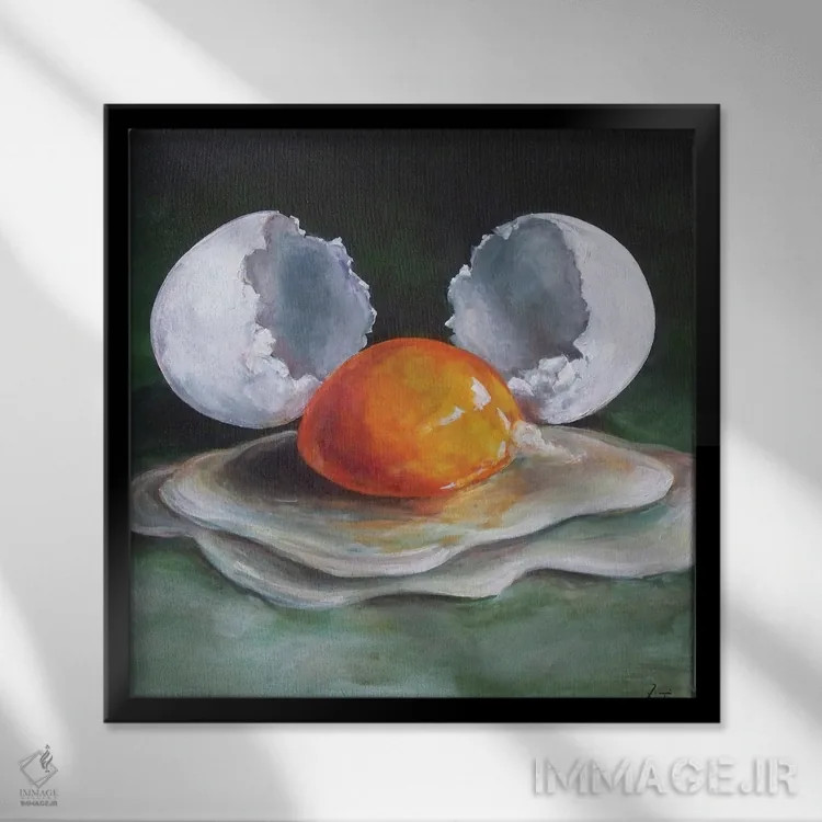 تابلو دکوراتیو سرانجام آزاد اثر کریستین کاینر - نمای قابدار مشکی