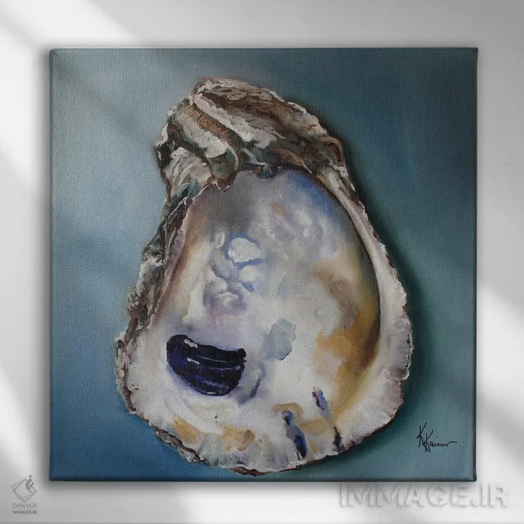 تابلو دکوراتیو صدف مریلند اثر کریستین کاینر - نمای روبهرو روی دیوار