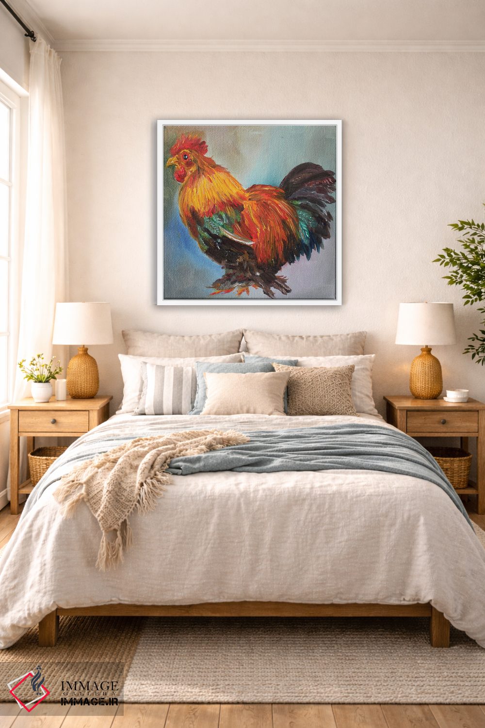 تابلو دکوراتیو خروس اثر کریستین کاینر - D6W