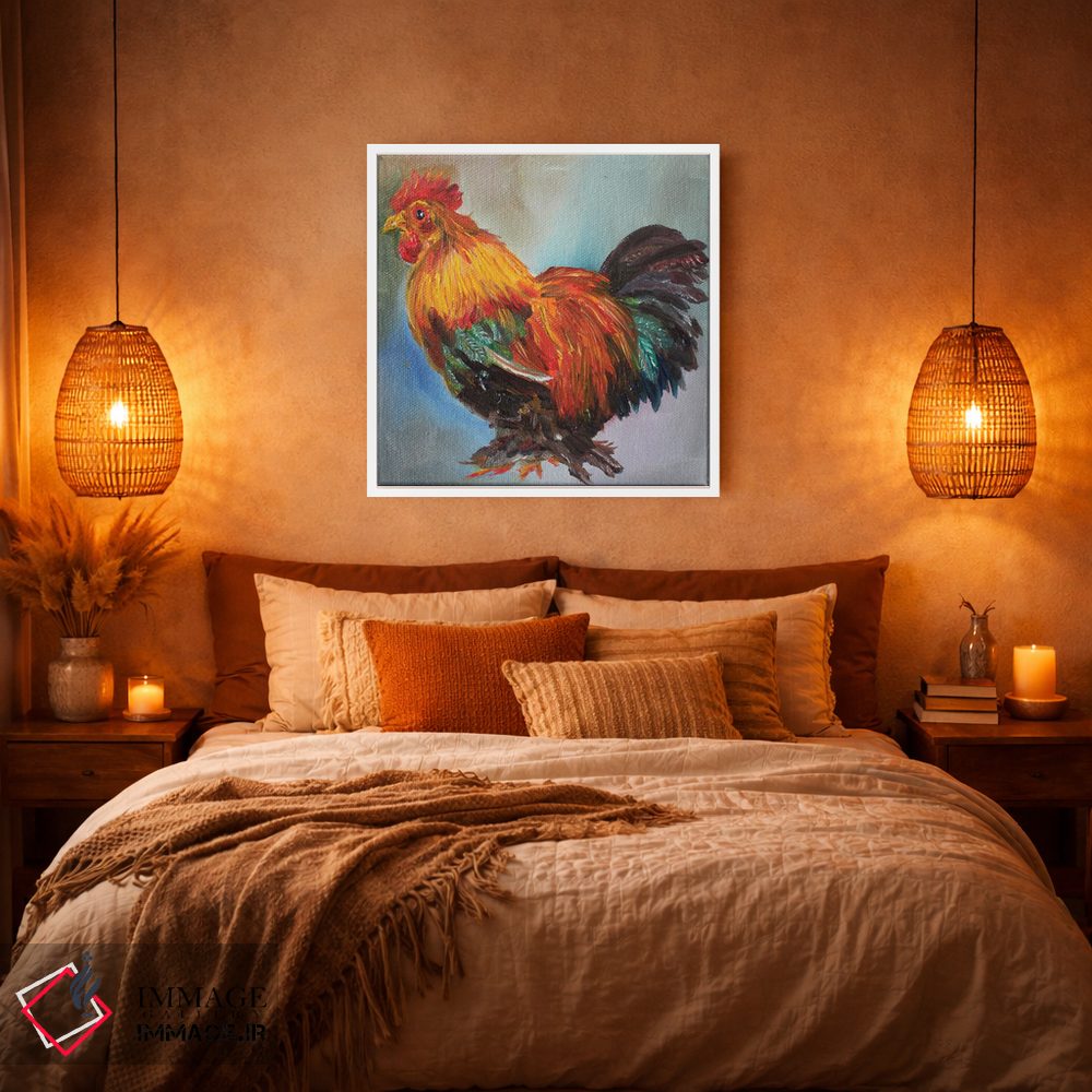 تابلو دکوراتیو خروس اثر کریستین کاینر - D5W