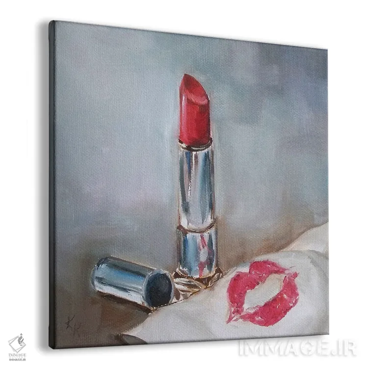 تابلو دکوراتیو بوسه با رژ لب اثر کریستین کاینر - نمای پرسپکتیو محصول