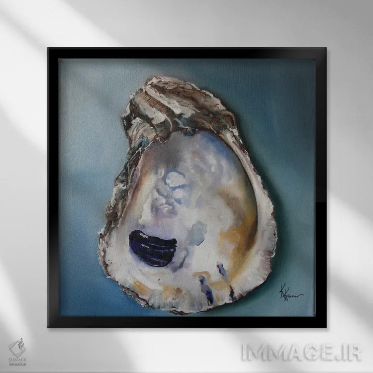 تابلو دکوراتیو صدف مریلند اثر کریستین کاینر - نمای قابدار مشکی