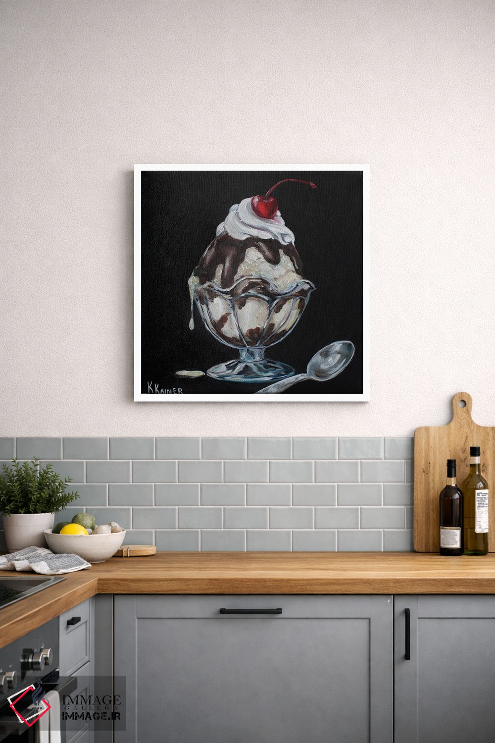 تابلو دکوراتیو ساندی شکلات داغ اثر کریستین کاینر - D2W