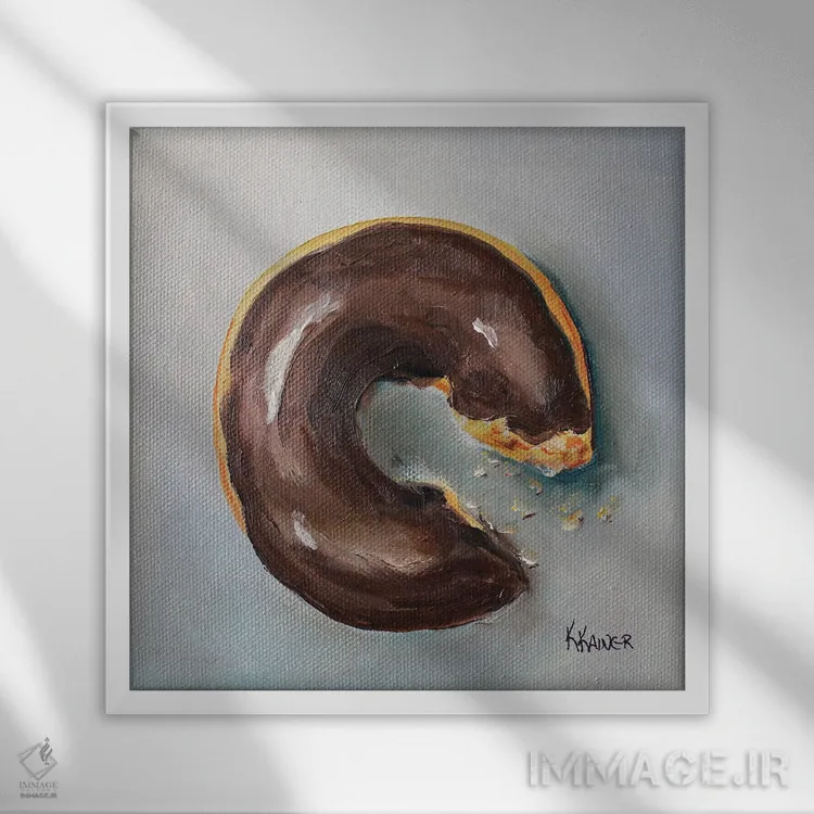 تابلو دکوراتیو فقط یک گاز اثر کریستین کاینر - نمای قابدار سفید