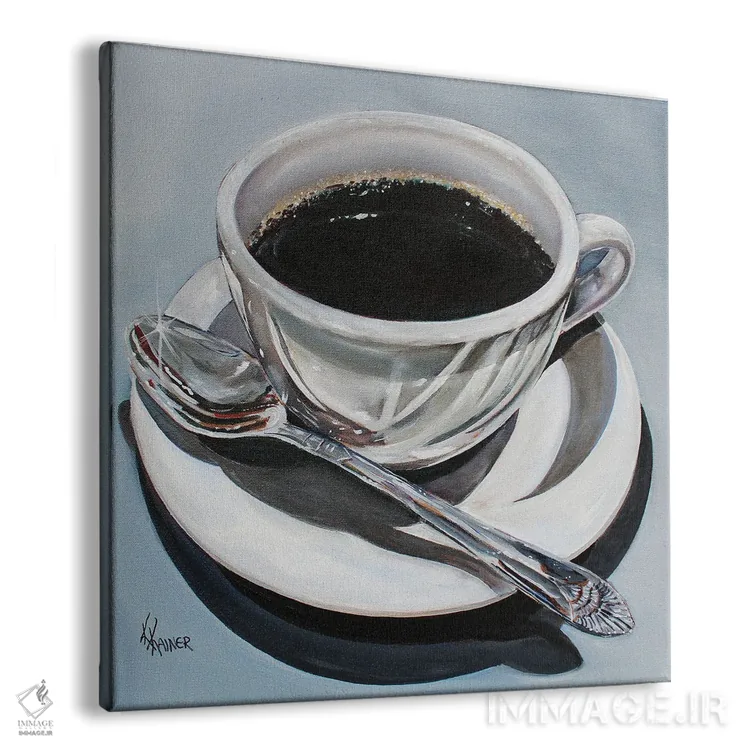 تابلو دکوراتیو قهوه صبحگاهی اثر کریستین کاینر - نمای پرسپکتیو محصول