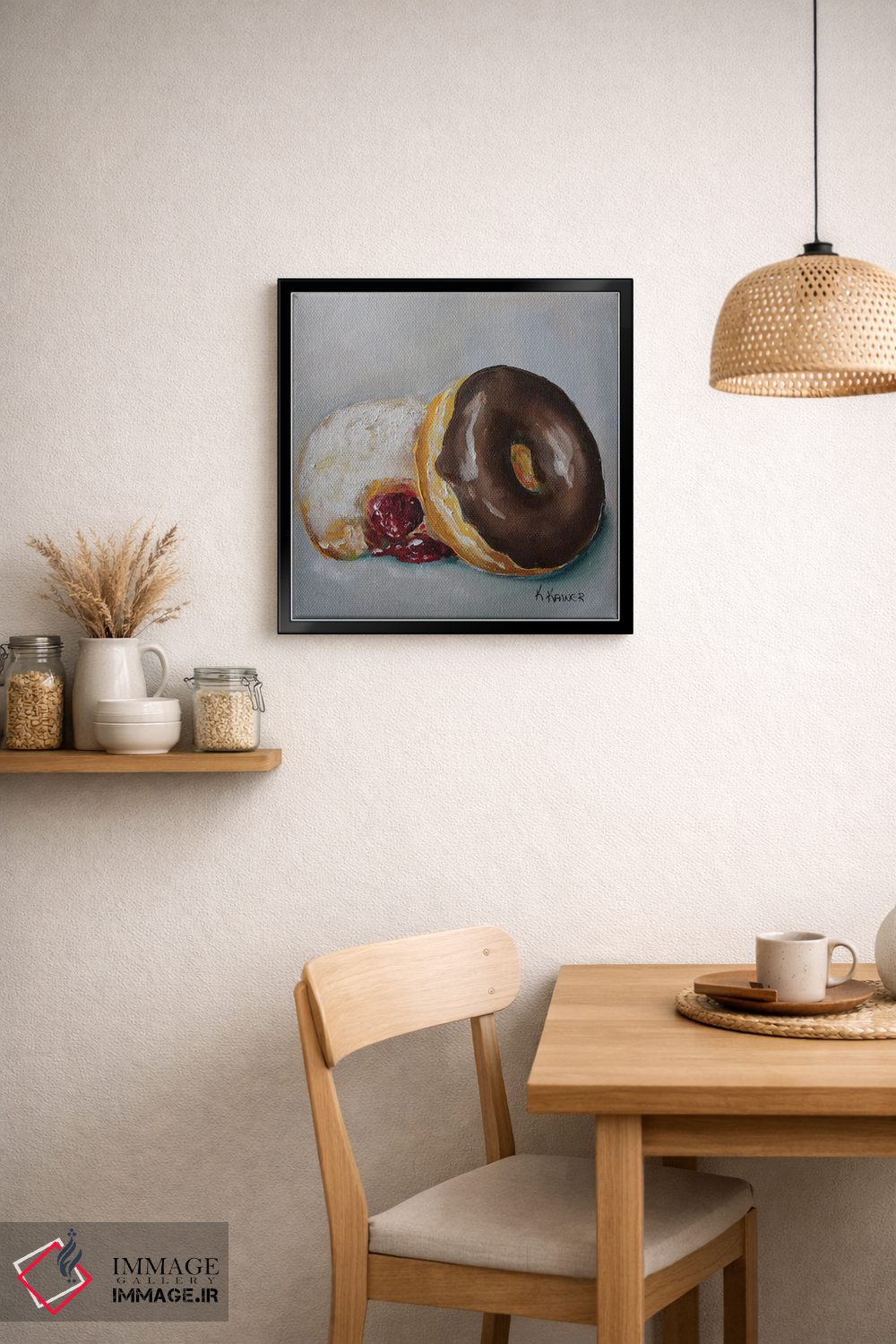 تابلو دکوراتیو دونات ها اثر کریستین کاینر - D5B