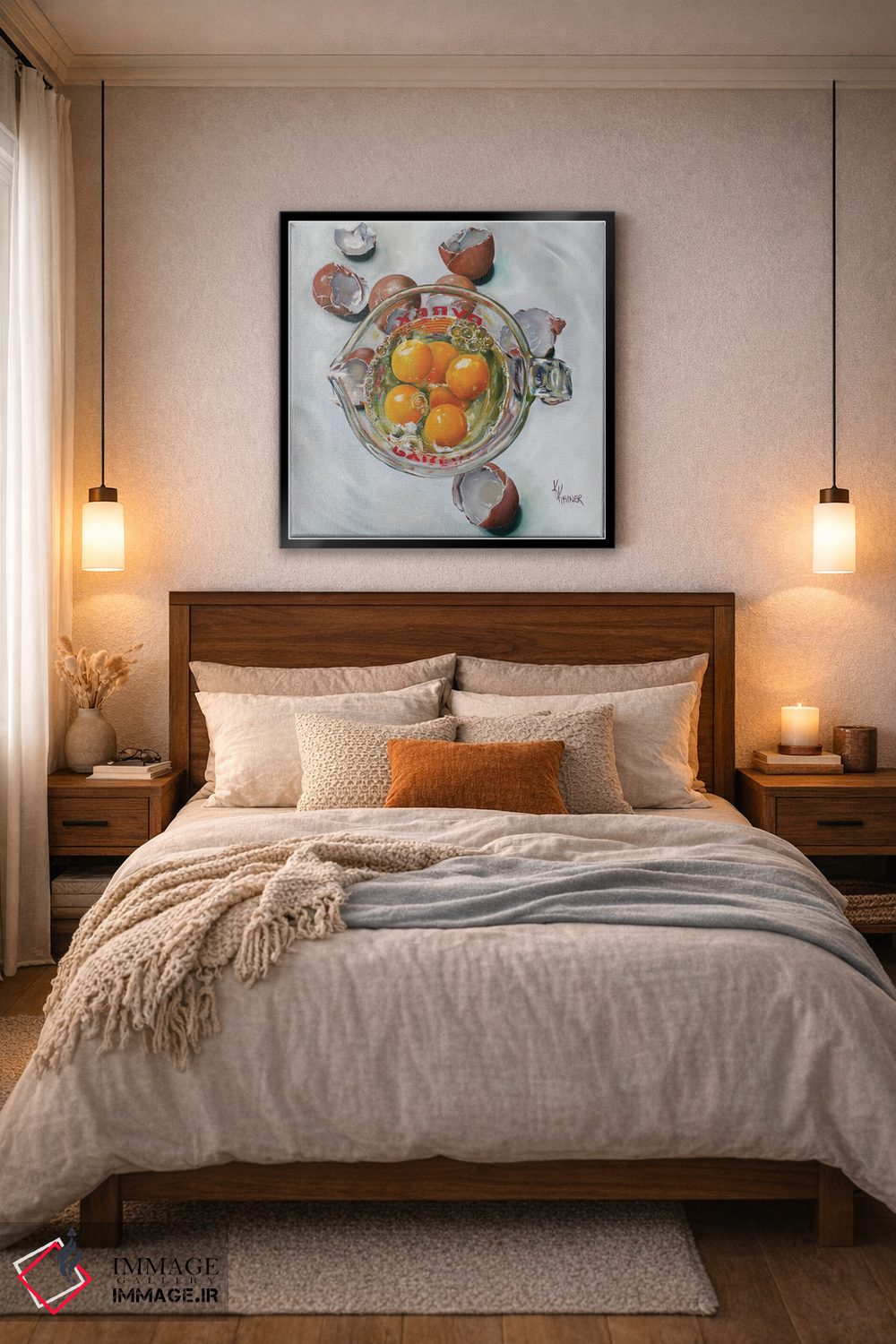 تابلو دکوراتیو تخم مرغ های اندازه گیری شده اثر کریستین کاینر - D6B