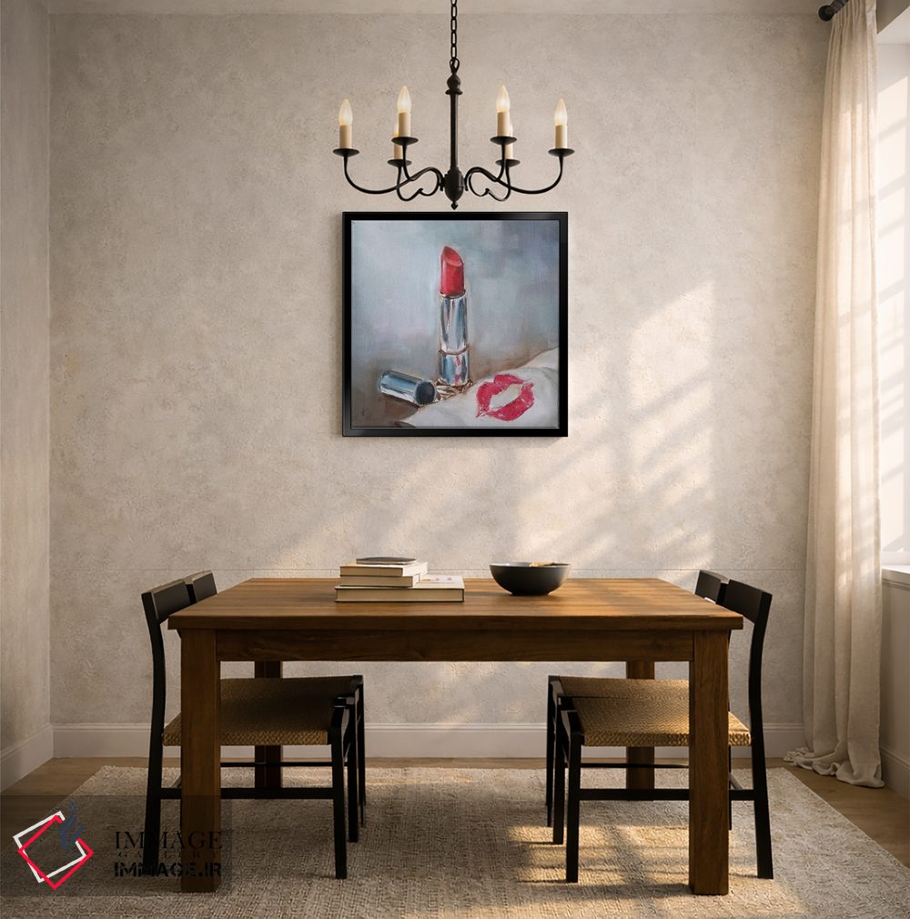 تابلو دکوراتیو بوسه با رژ لب اثر کریستین کاینر - D5B