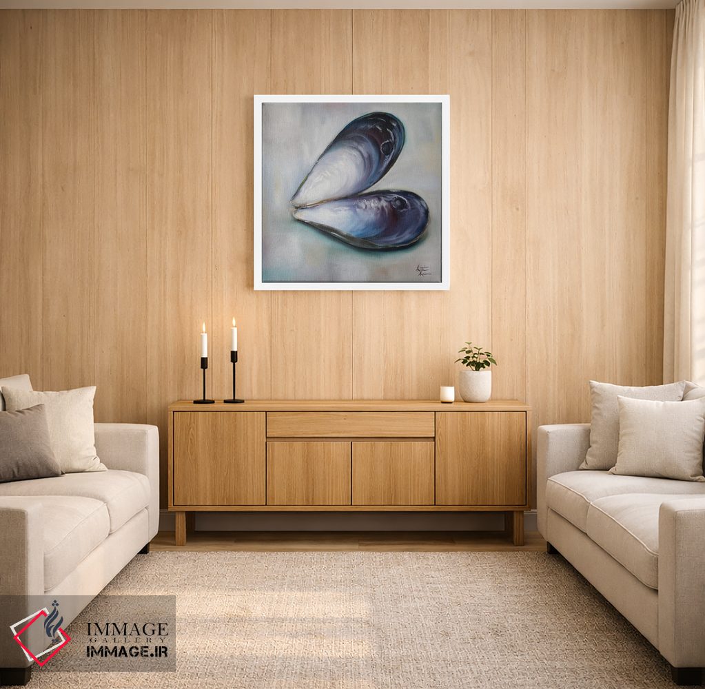 تابلو دکوراتیو صدف سیاه خالی اثر کریستین کاینر - D2W