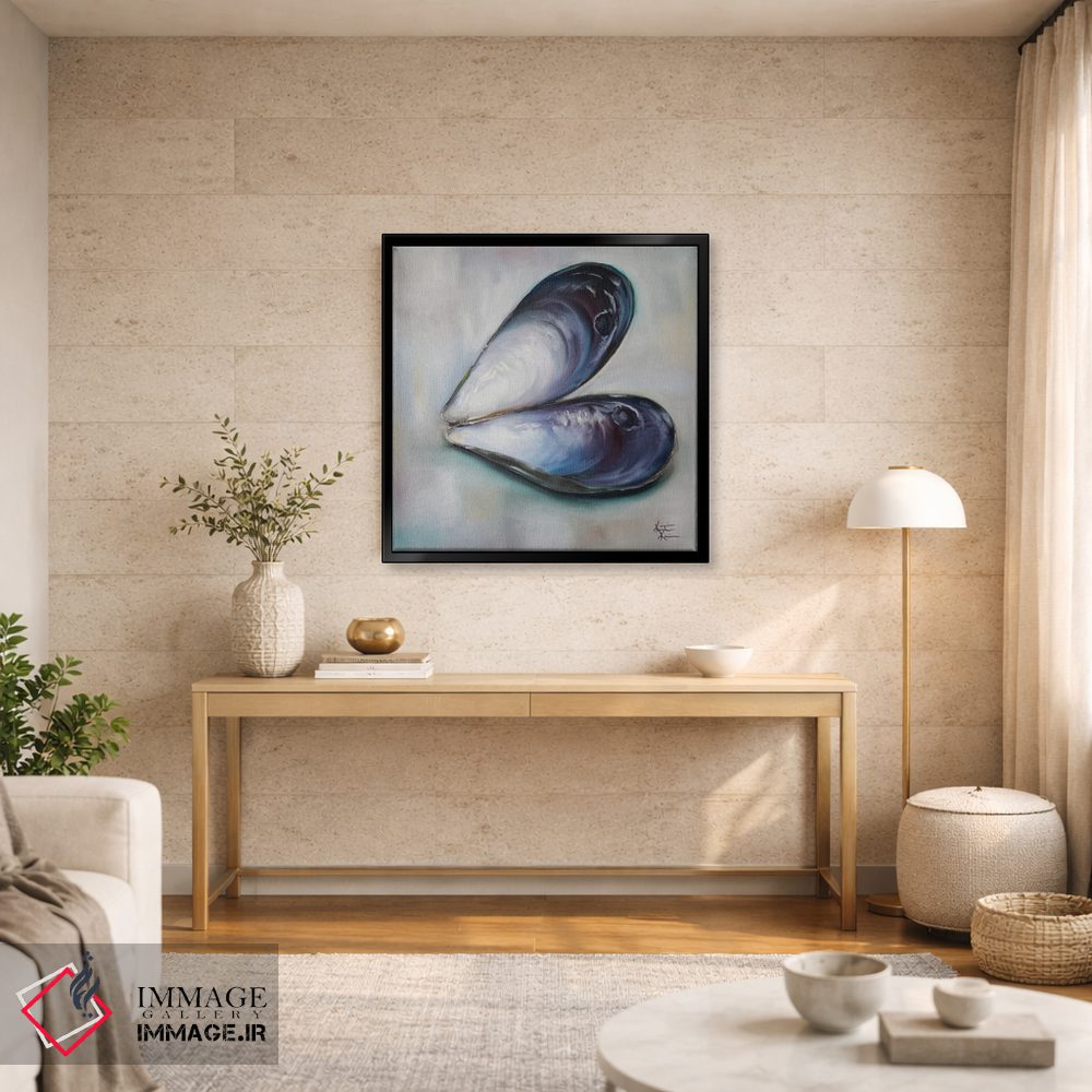 تابلو دکوراتیو صدف سیاه خالی اثر کریستین کاینر - D5B