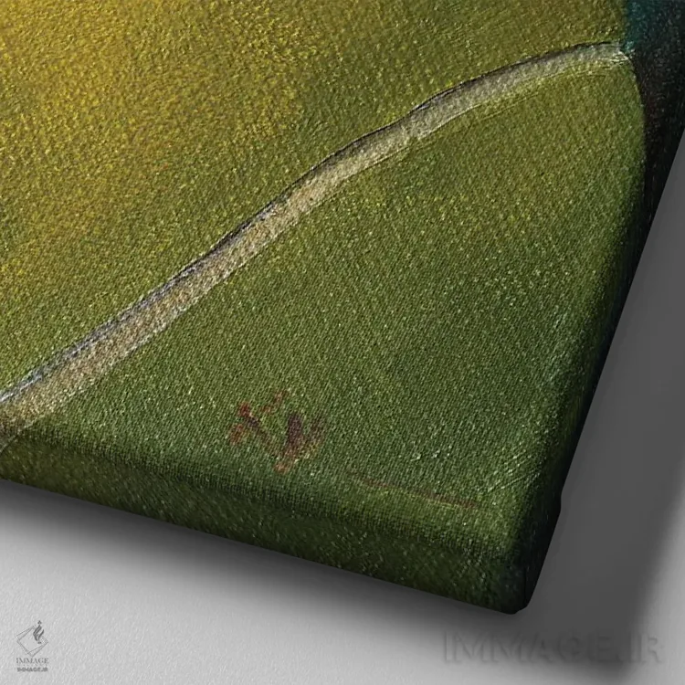 تابلو دکوراتیو توپ تنیس اثر کریستین کاینر - نمای نزدیک بافت بوم