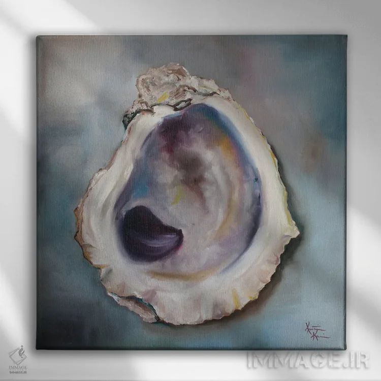 تابلو دکوراتیو صدف خلیجی اثر کریستین کاینر - نمای روبهرو روی دیوار