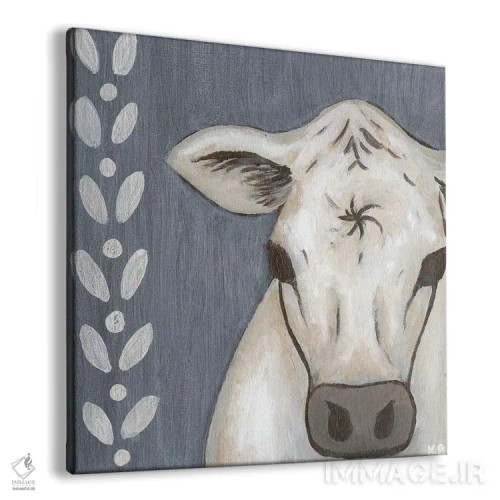 تابلو مدرن گاو با لکه های رنگ اثر کاتلین برایان - نمای پرسپکتیو محصول