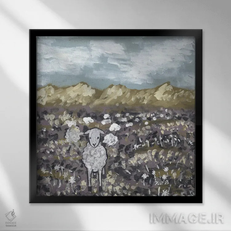 تابلو مدرن مزرعه بلک کریک اثر کاتلین برایان - نمای قابدار مشکی