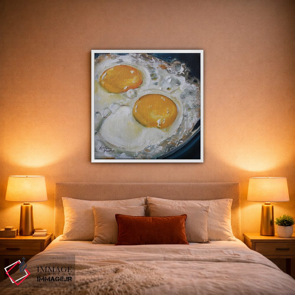 تابلو دکوراتیو تخم مرغ سرخ کرده اثر کریستین کاینر - D1W