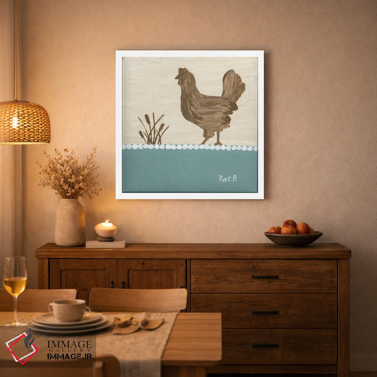تابلو مینیمال در مرتع مرغ قهوه ای اثر کاتلین برایان - D2W