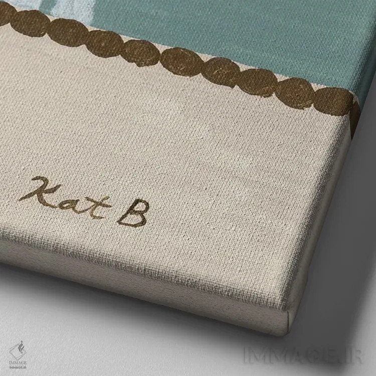 تابلو مینیمال در مرتع گاو سفید اثر کاتلین برایان - نمای نزدیک بافت بوم