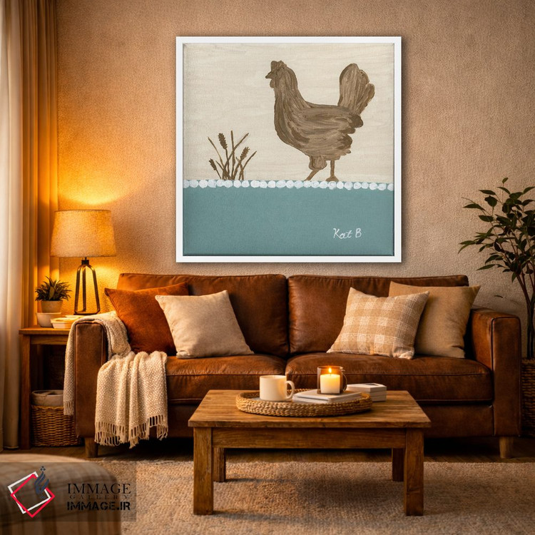 تابلو مینیمال در مرتع مرغ قهوه ای اثر کاتلین برایان - D1W