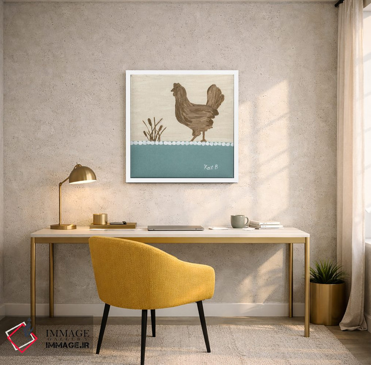 تابلو مینیمال در مرتع مرغ قهوه ای اثر کاتلین برایان - D4W