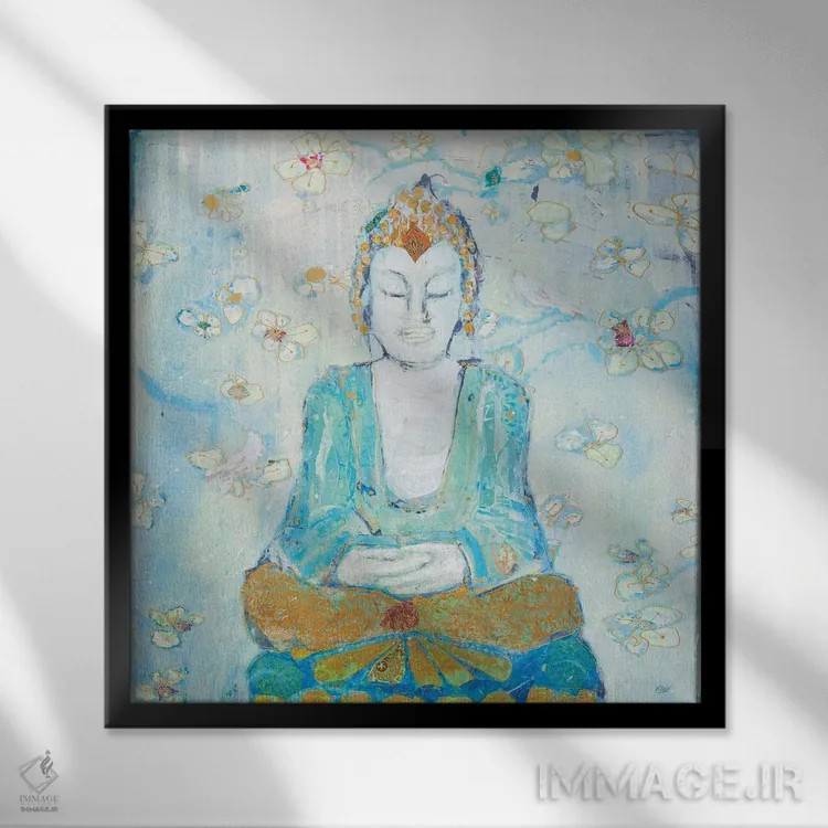 تابلو دکوراتیو میدان بودا اثر کلی دی - نمای قابدار مشکی
