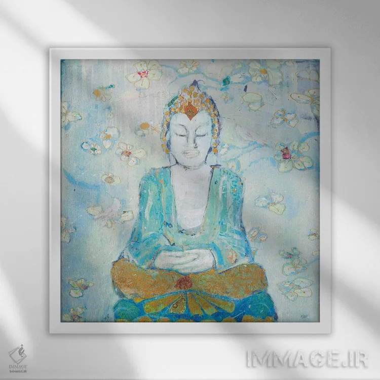 تابلو دکوراتیو میدان بودا اثر کلی دی - نمای قابدار سفید