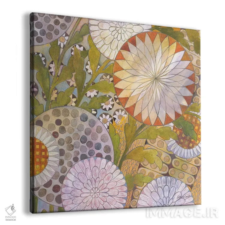 تابلو انتزاعی باغ خیالی ۲ اثر کاترین لاول - نمای پرسپکتیو محصول