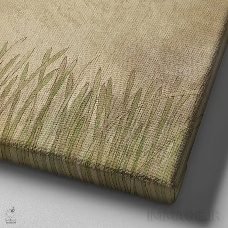 تابلو دکوراتیو فرود مرغ ماهی خوار ۱ اثر کاترین لاول - نمای نزدیک بافت بوم