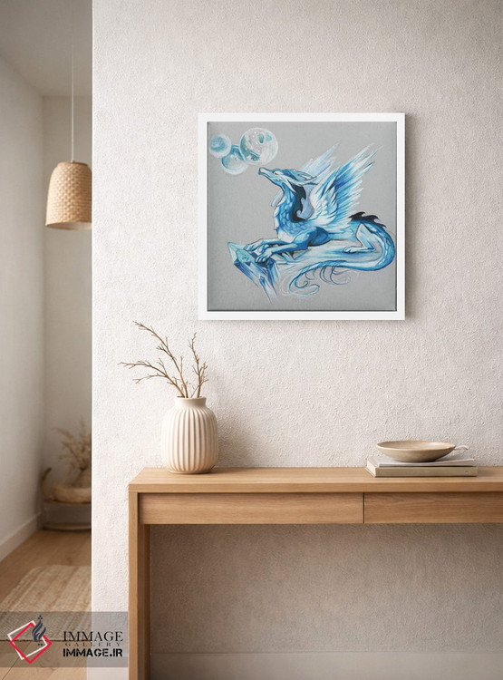 تابلو دکوراتیو اژدهای یخی اثر کتی لیپسکامب - D4W