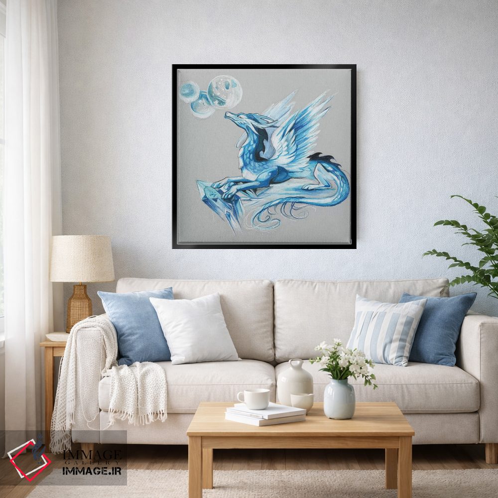 تابلو دکوراتیو اژدهای یخی اثر کتی لیپسکامب - D5B