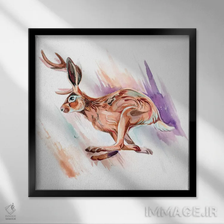 تابلو دکوراتیو جکلپ اثر کتی لیپسکامب - نمای قابدار مشکی