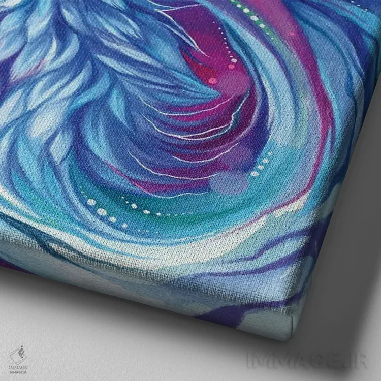 تابلو دکوراتیو ندای طبیعت وحشی ۲ اثر کتی لیپسکامب - نمای نزدیک بافت بوم