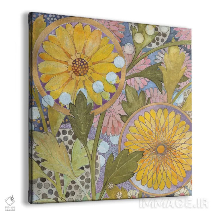 تابلو انتزاعی باغ خیالی ۱ اثر کاترین لاول - نمای پرسپکتیو محصول