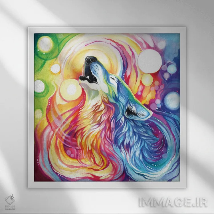 تابلو دکوراتیو ندای طبیعت وحشی ۲ اثر کتی لیپسکامب - نمای قابدار سفید