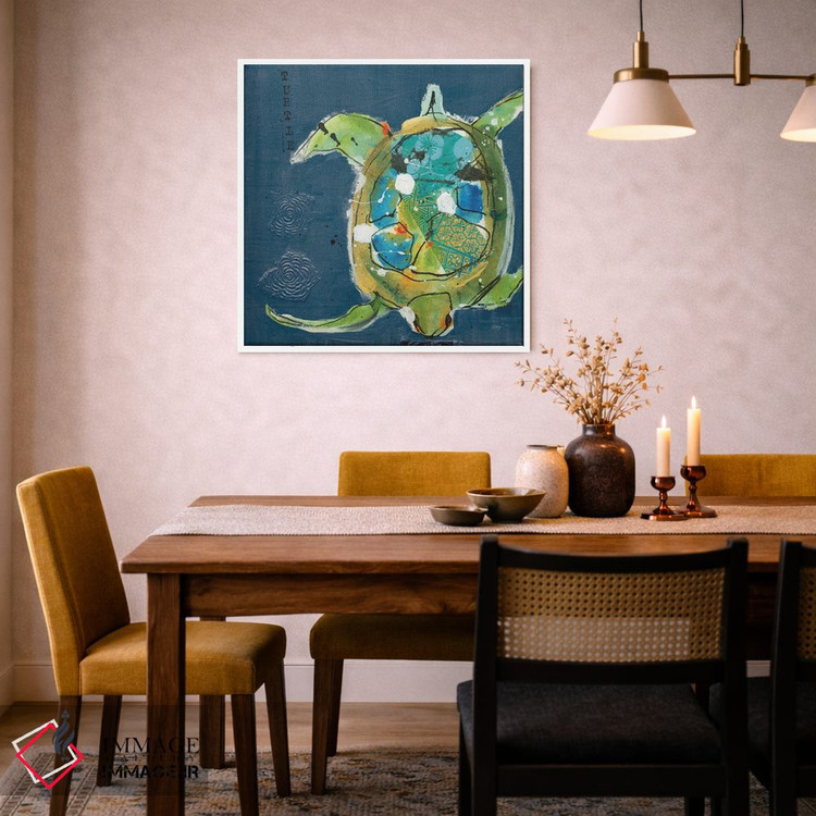 تابلو دکوراتیو لاک پشت چنتس اثر کلی دی - D5W